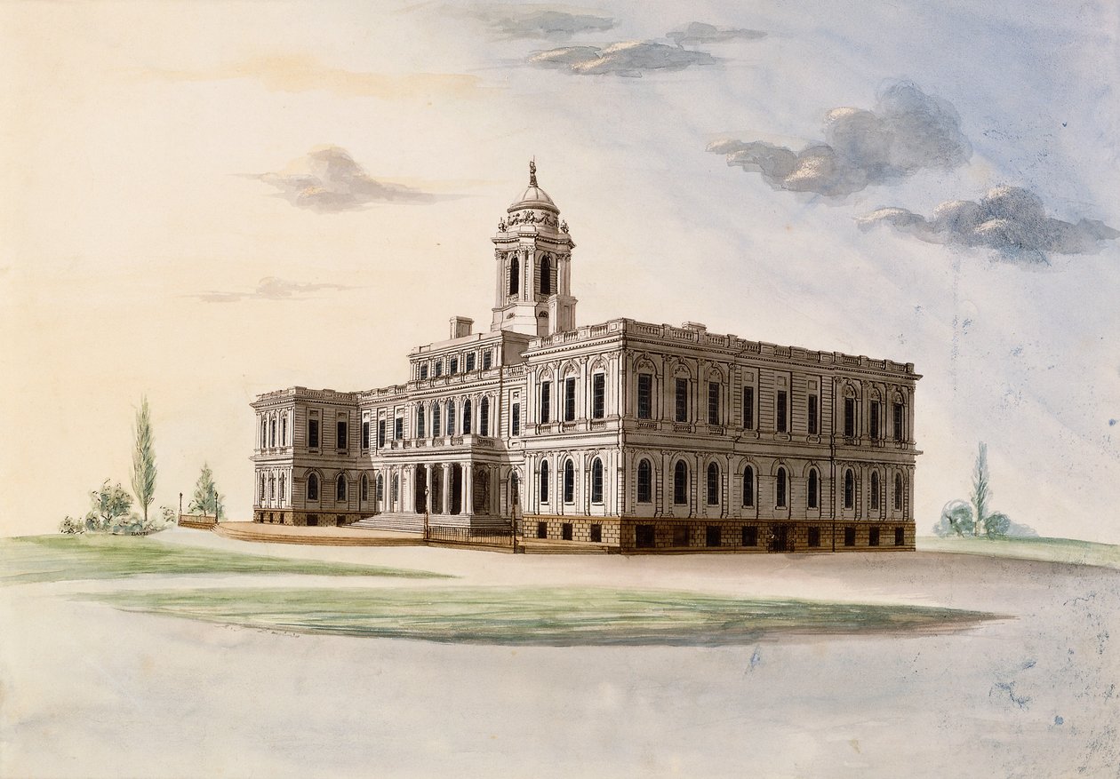 Radnice, New York, od Alexander Jackson Davis