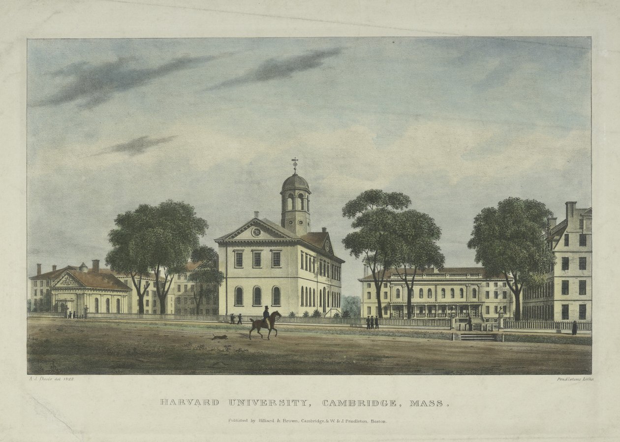 Harvardská univerzita, Cambridge, Massachusetts, 1828 od Alexander Jackson Davis