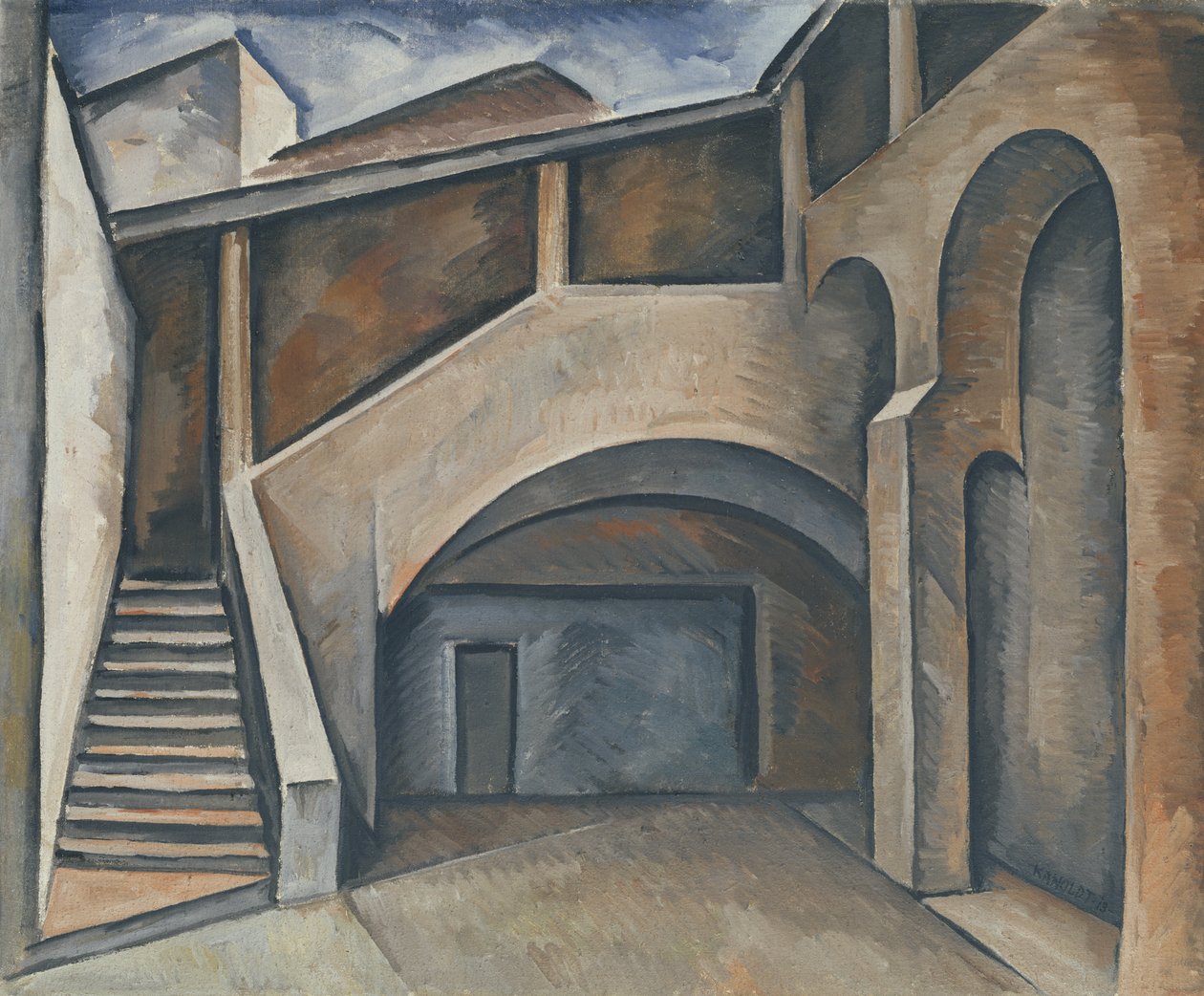 Nádvoří, 1913 od Alexander Kanoldt
