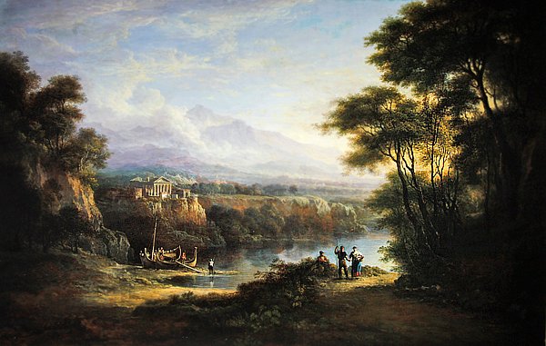 Klasická krajina (olej na plátně) od Alexander Nasmyth