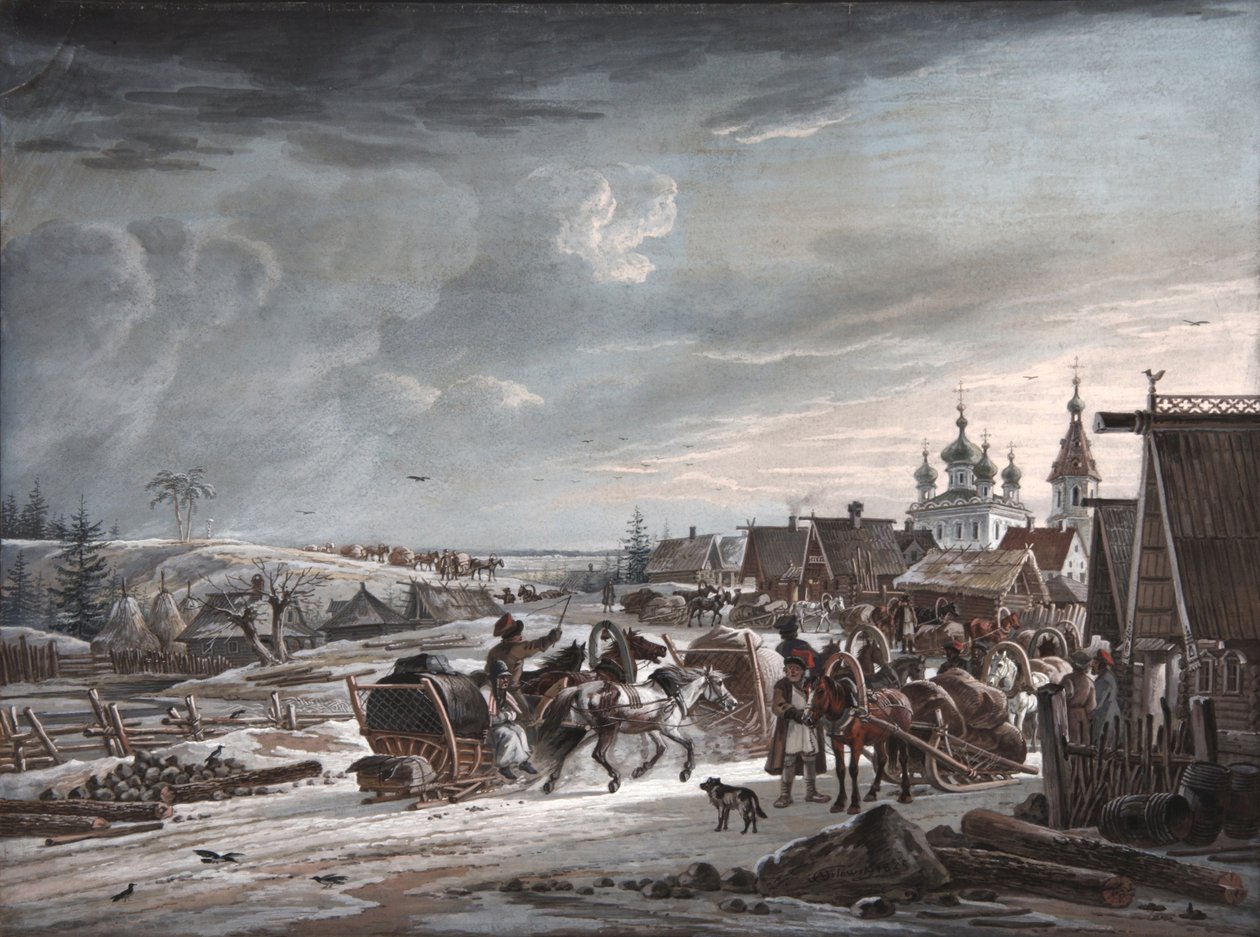 Zima, 1825 od Alexander Osipovich Orlowski