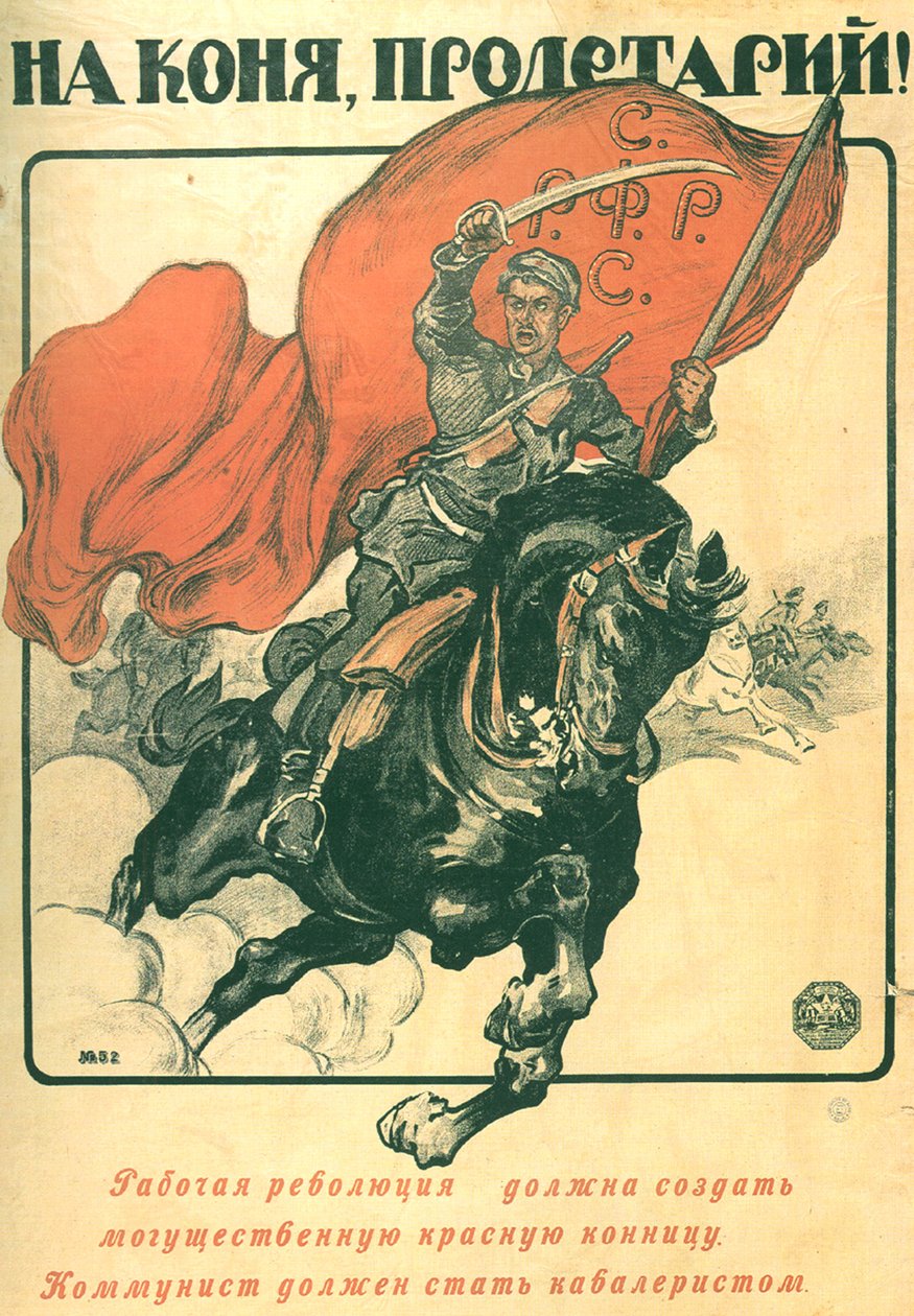 Koni, proletáři! Plakát, 1918 od Alexander Petrovich Apsit