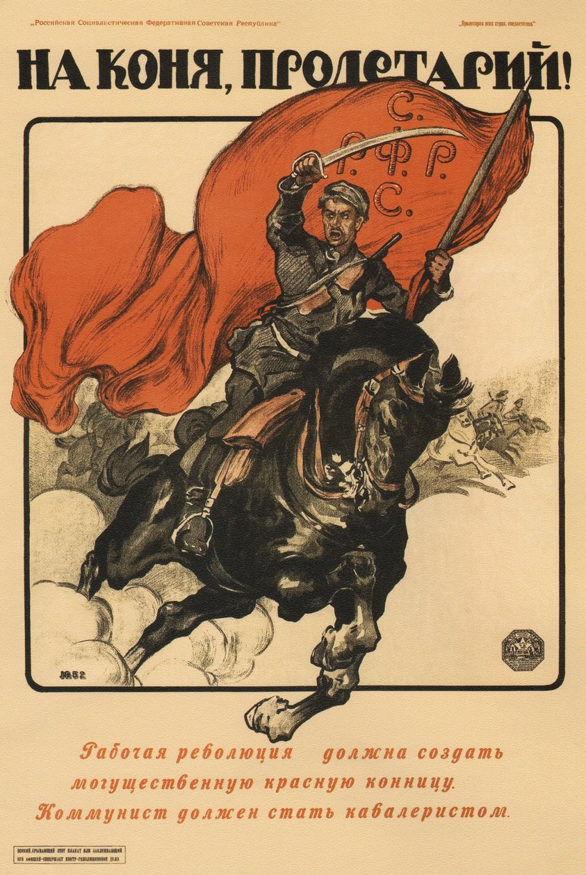 Koni, proletáři! Plakát, 1918 od Alexander Petrovich Apsit