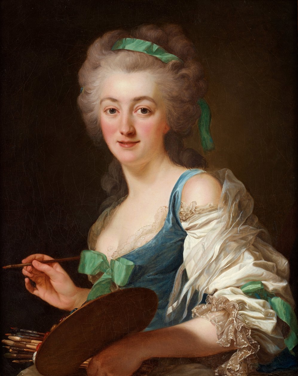 Portrét Anne Vallayer-Coster 1744-1818, 1783. od Alexander Roslin