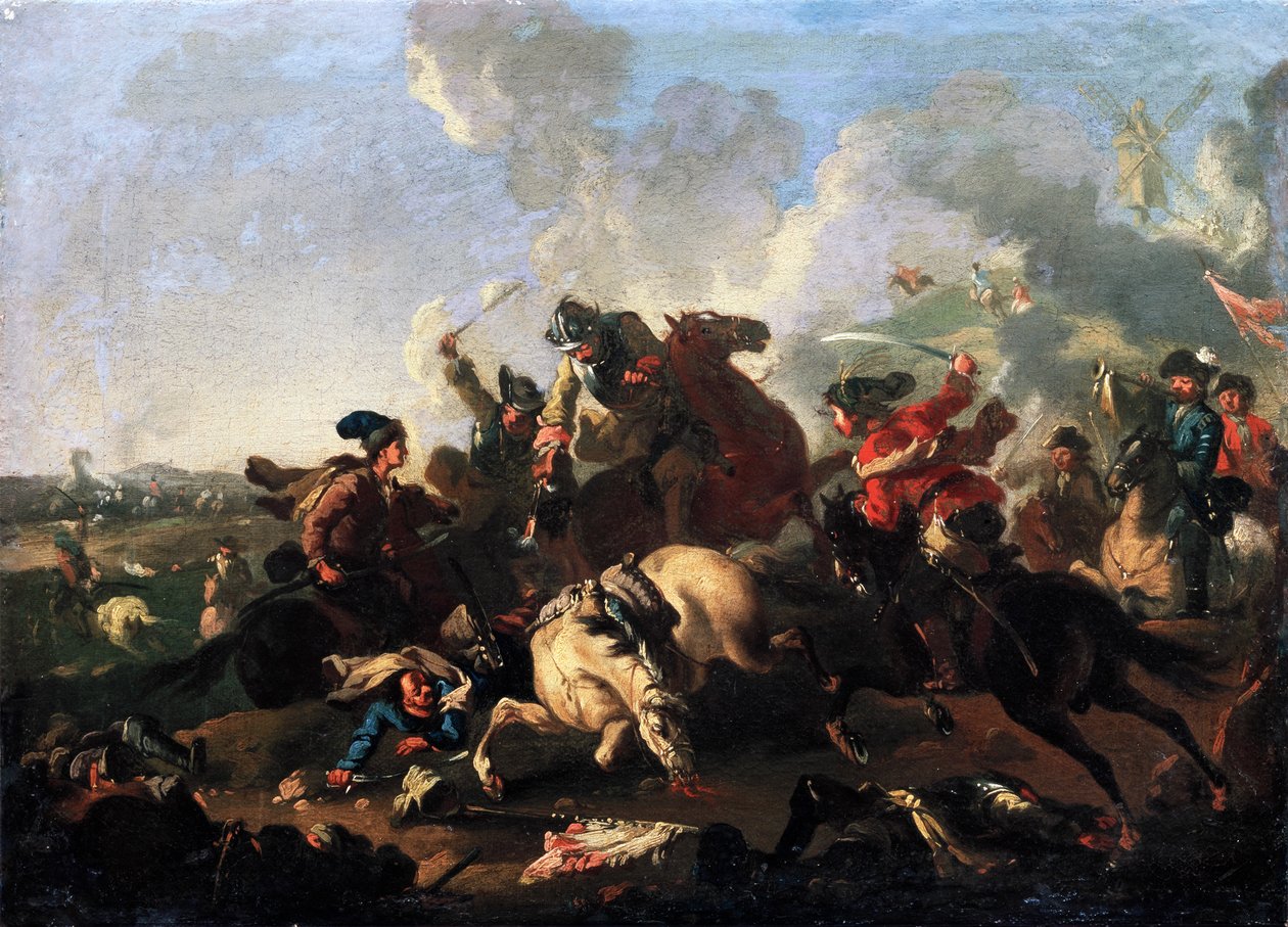 Scéna z bitvy u Poltavy od Alexander von Kotzebue