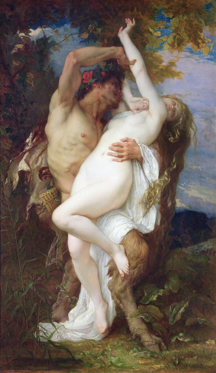 Nymfa unesena faunem, 1860 od Alexandre Cabanel