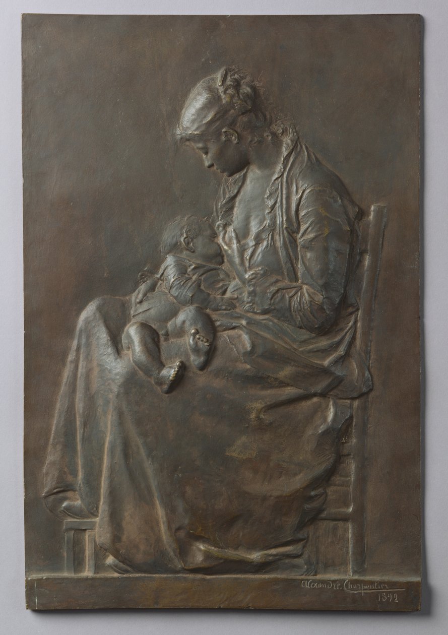 Matka a dítě, 1892 (bronz) od Alexandre Charpentier