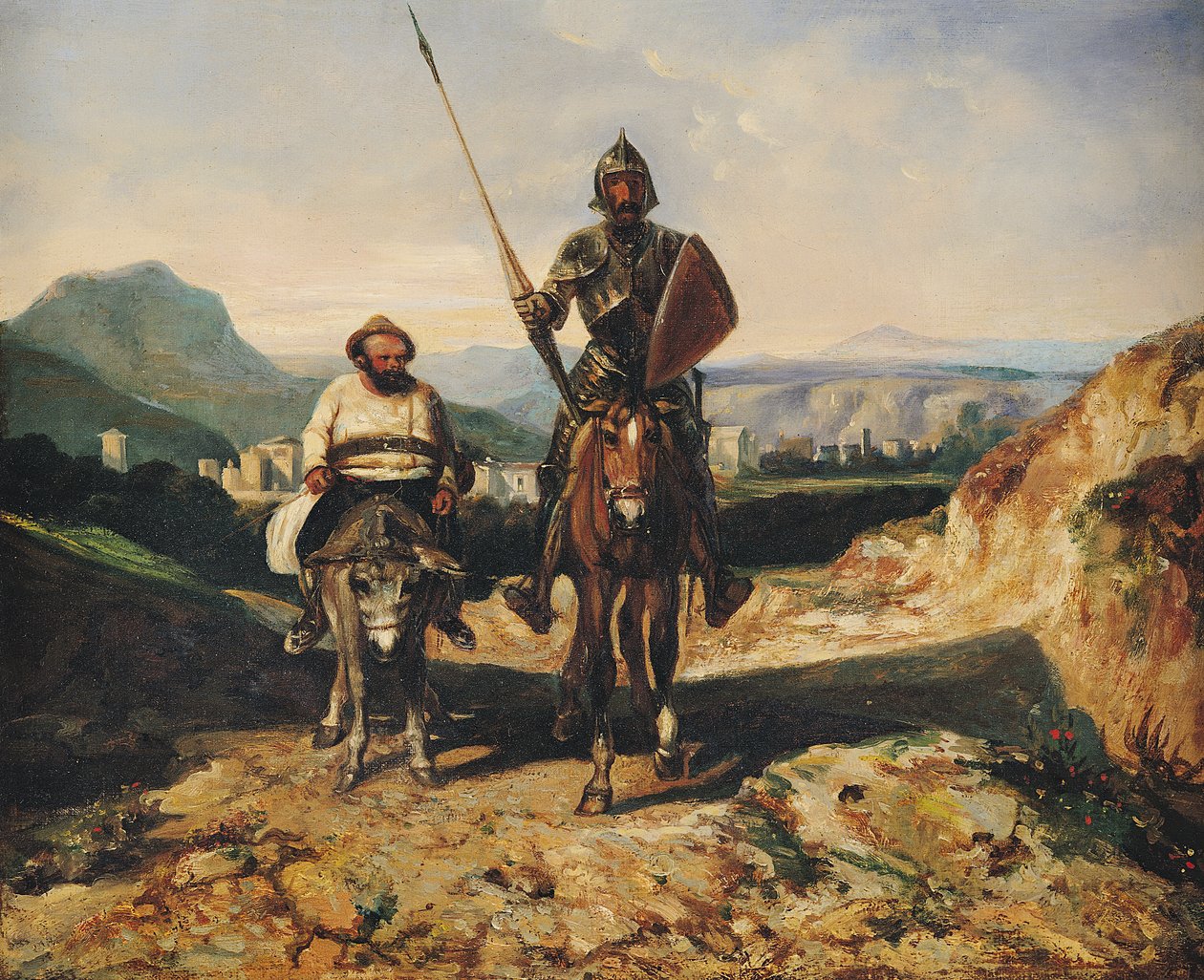 Don Quijote a Sancho od Alexandre Gabriel Decamps