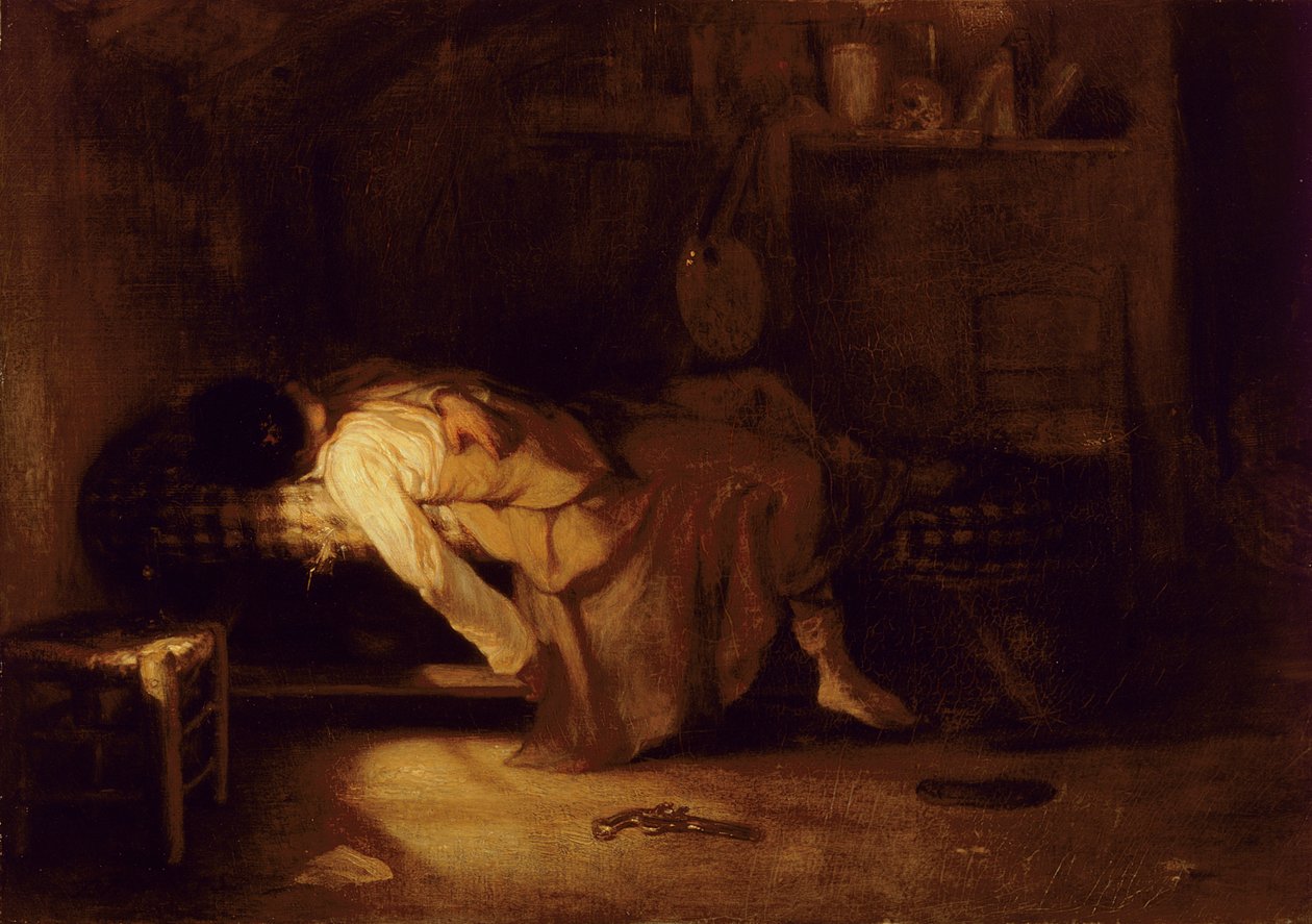 Sebevražda, kolem roku 1836 od Alexandre Gabriel Decamps