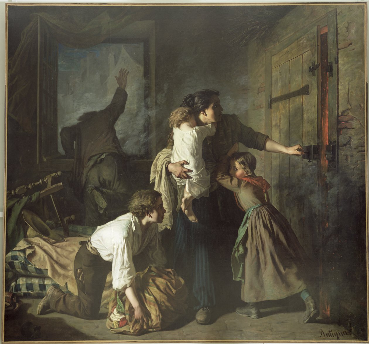 Požár, 1850 od Alexandre Antigna