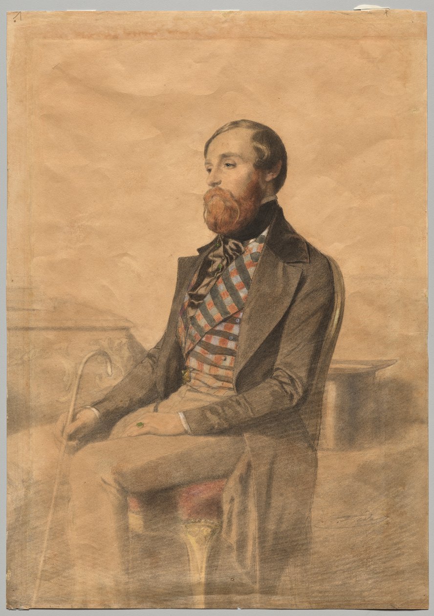Portrét Alfreda de Musset (1810-1857) od Alexandre Bida