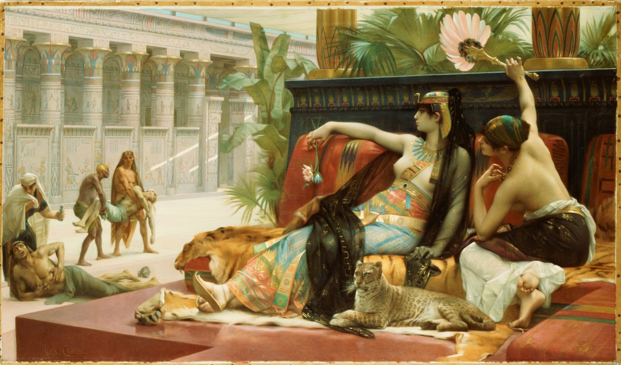 Kleopatra testující jed na odsouzených otrokech, 1887 od Alexandre Cabanel