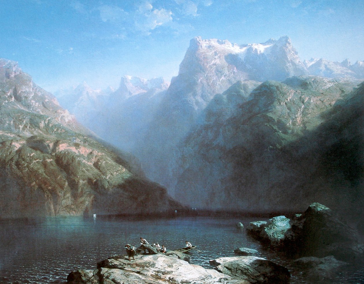 Německy: Der Vierwaldstättersee (Symphonie en bleu) od Alexandre Calame