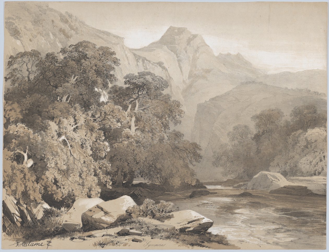Krajina, 19. století. od Alexandre Calame