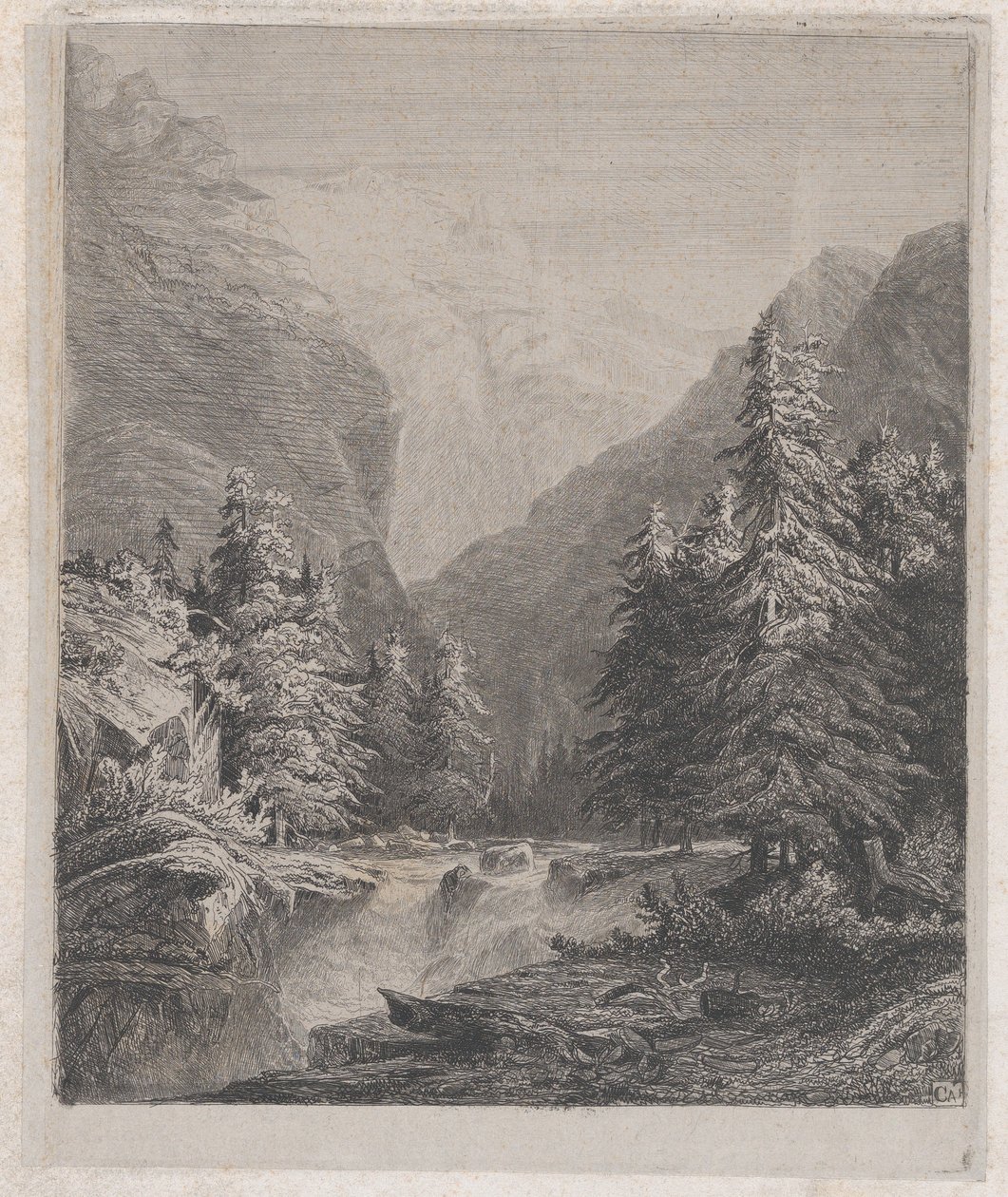 Krajina, 19. století. od Alexandre Calame