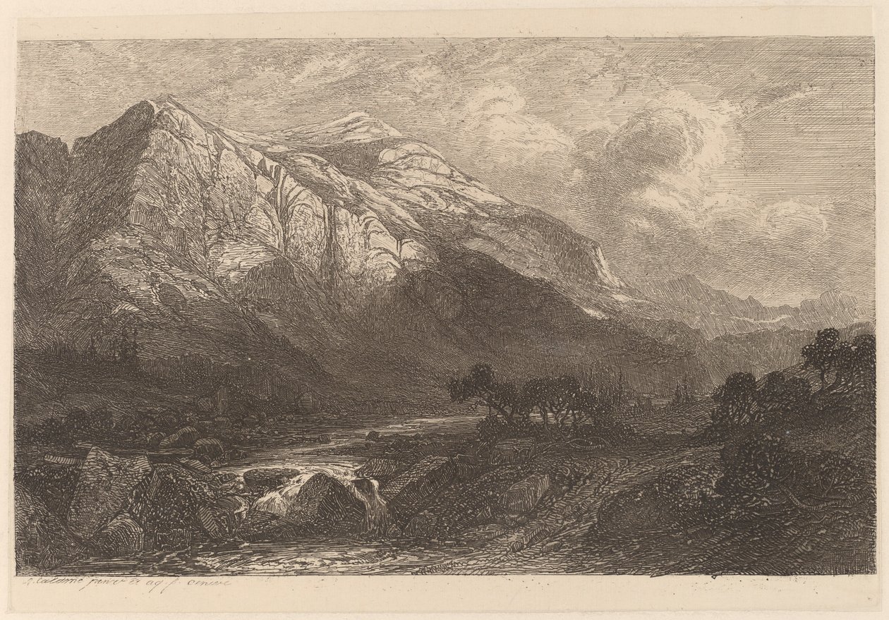 Horský potok od Alexandre Calame