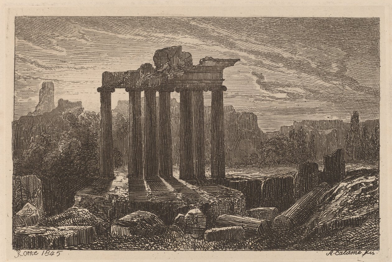 Římské ruiny od Alexandre Calame