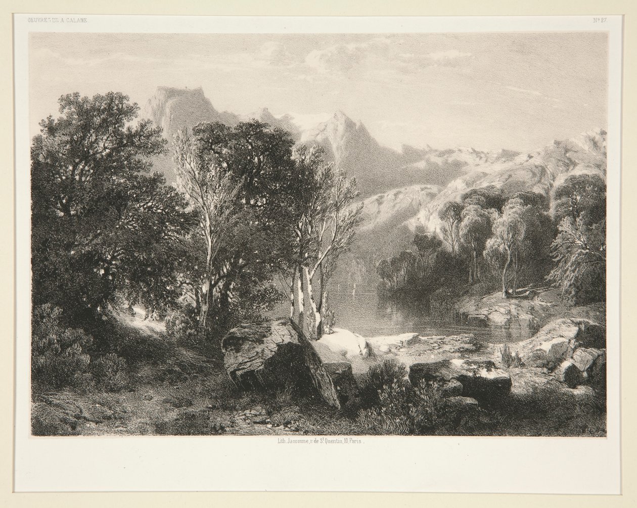 Suvenýr z Lucernského jezera od Alexandre Calame