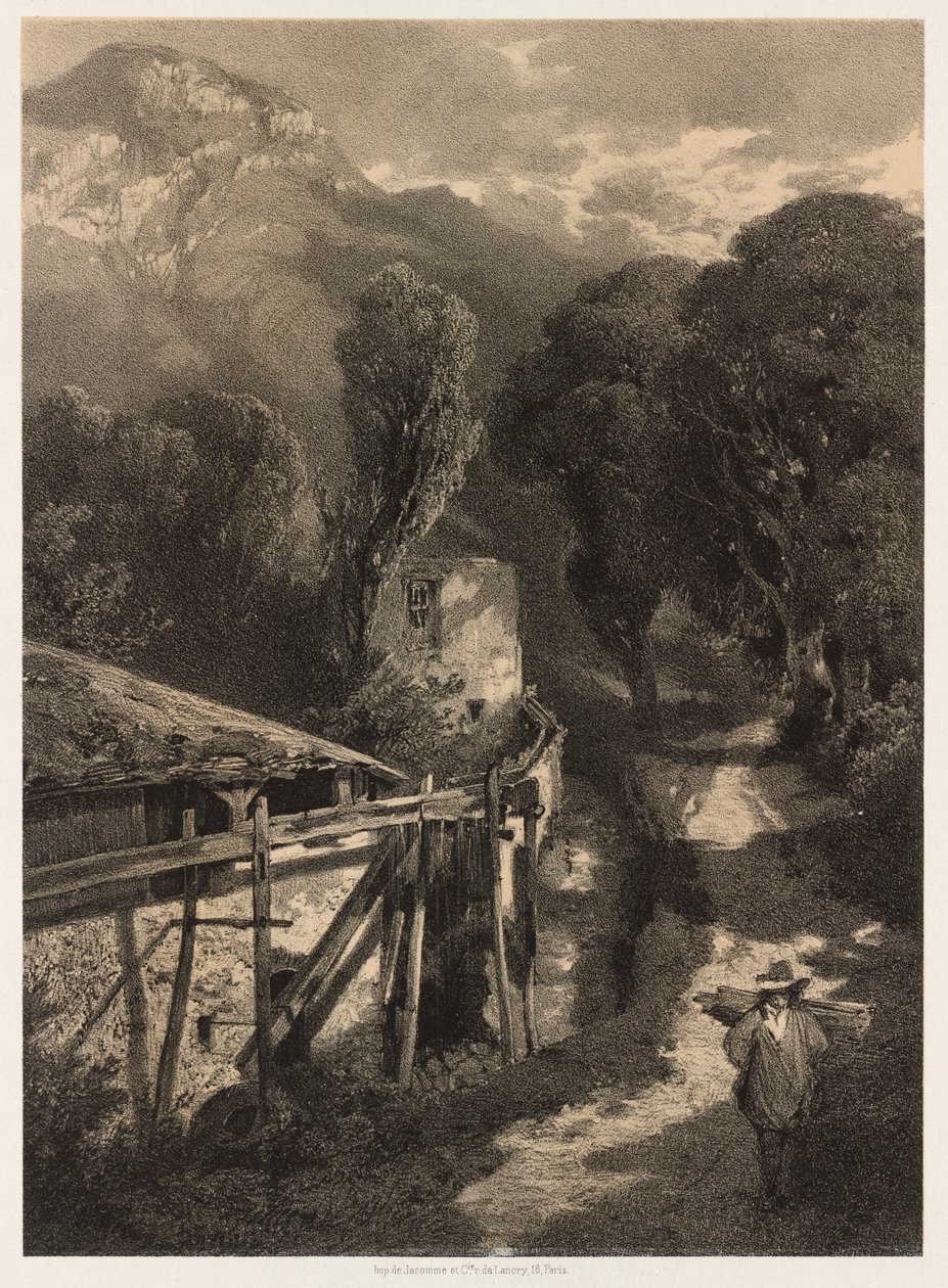 Simplon Road, Meillerie, Francie. od Alexandre Calame