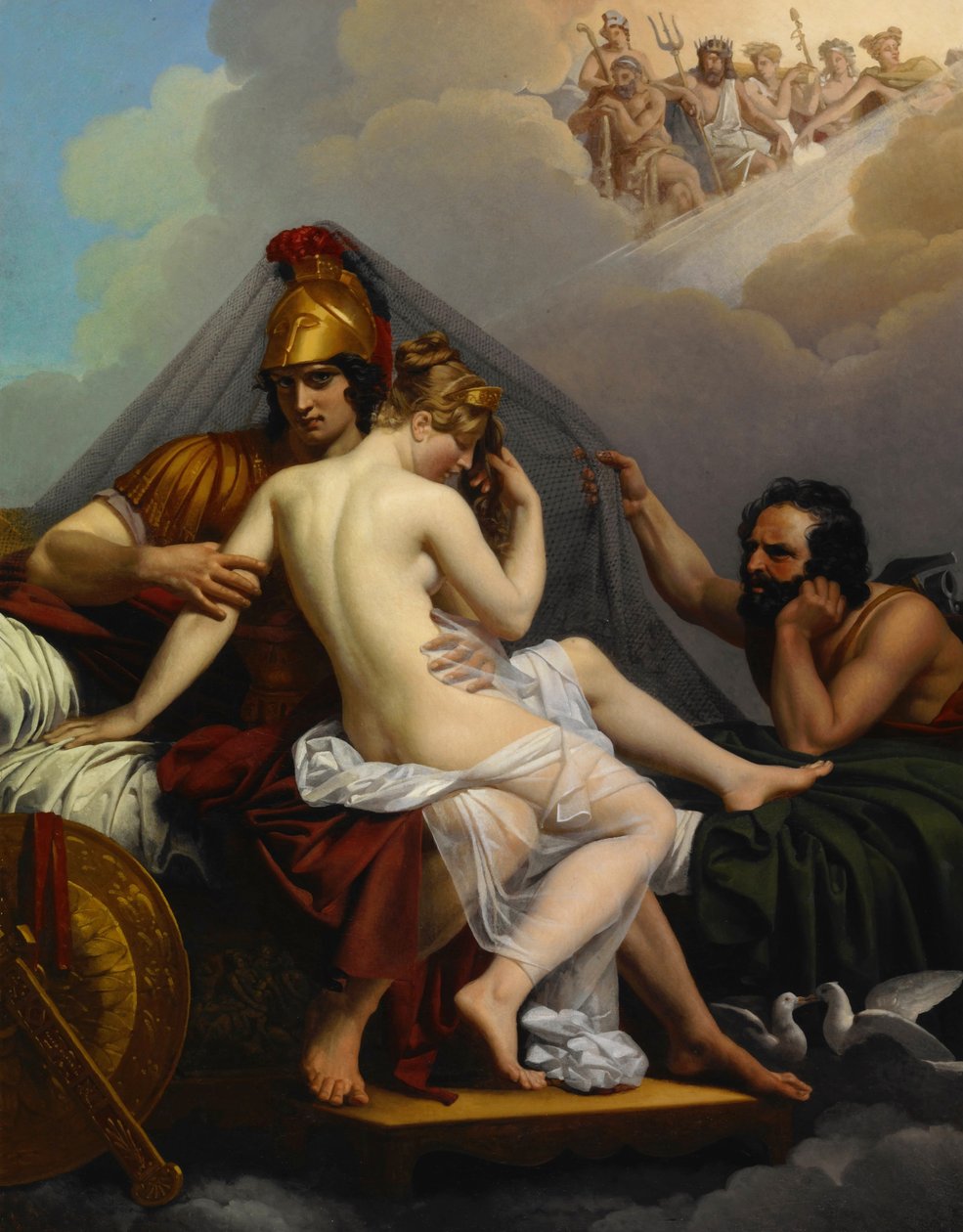 Mars a Venuše překvapeni Vulkánem od Alexandre Charles Guillemot