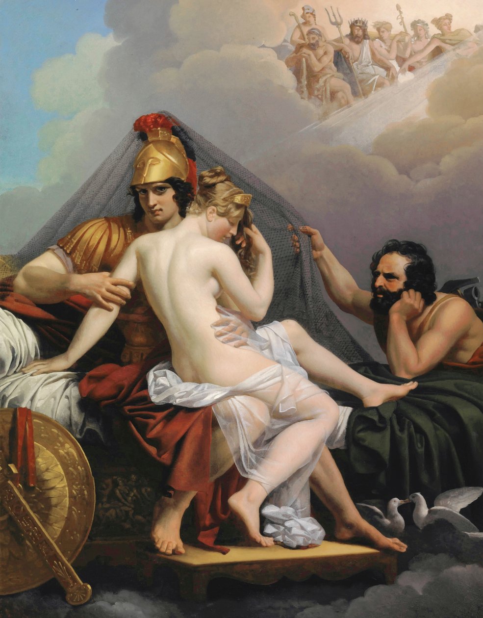 Mars a Venuše překvapeni Vulkánem od Alexandre Charles Guillemot