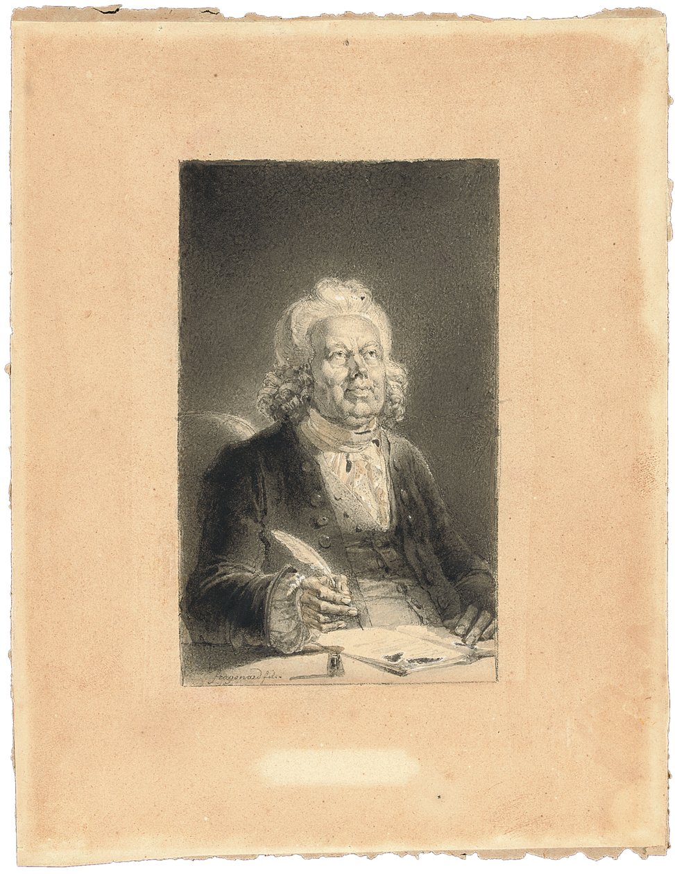Portrét Philippe Néricault Destouches od Alexandre Evariste Fragonard