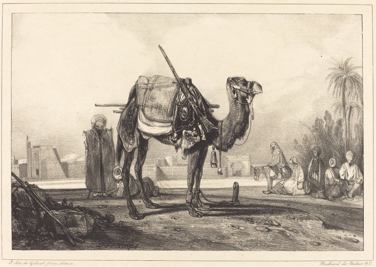 Velbloud a Arabové od Alexandre Gabriel Decamps
