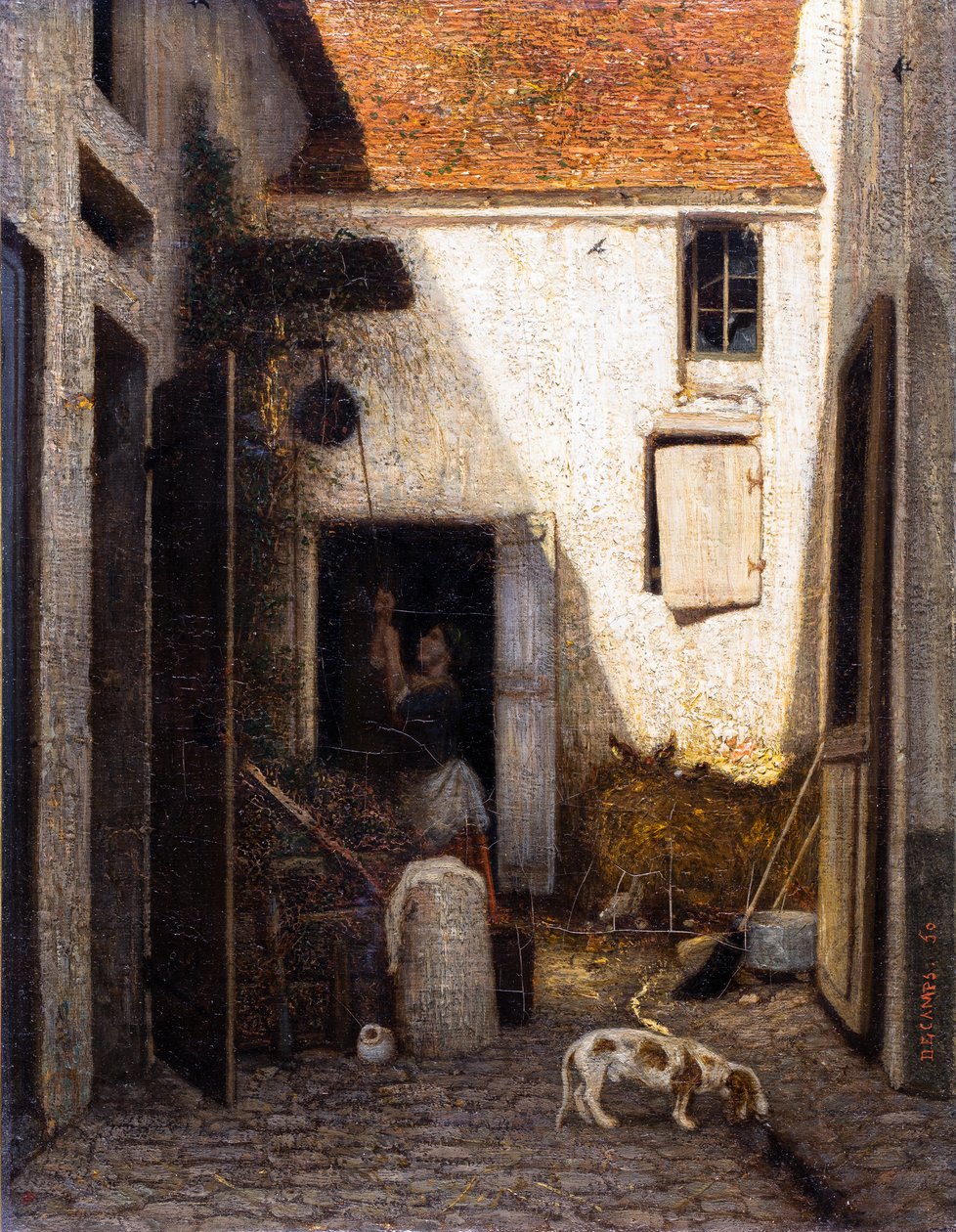 Hospodářský dvůr od Alexandre Gabriel Decamps