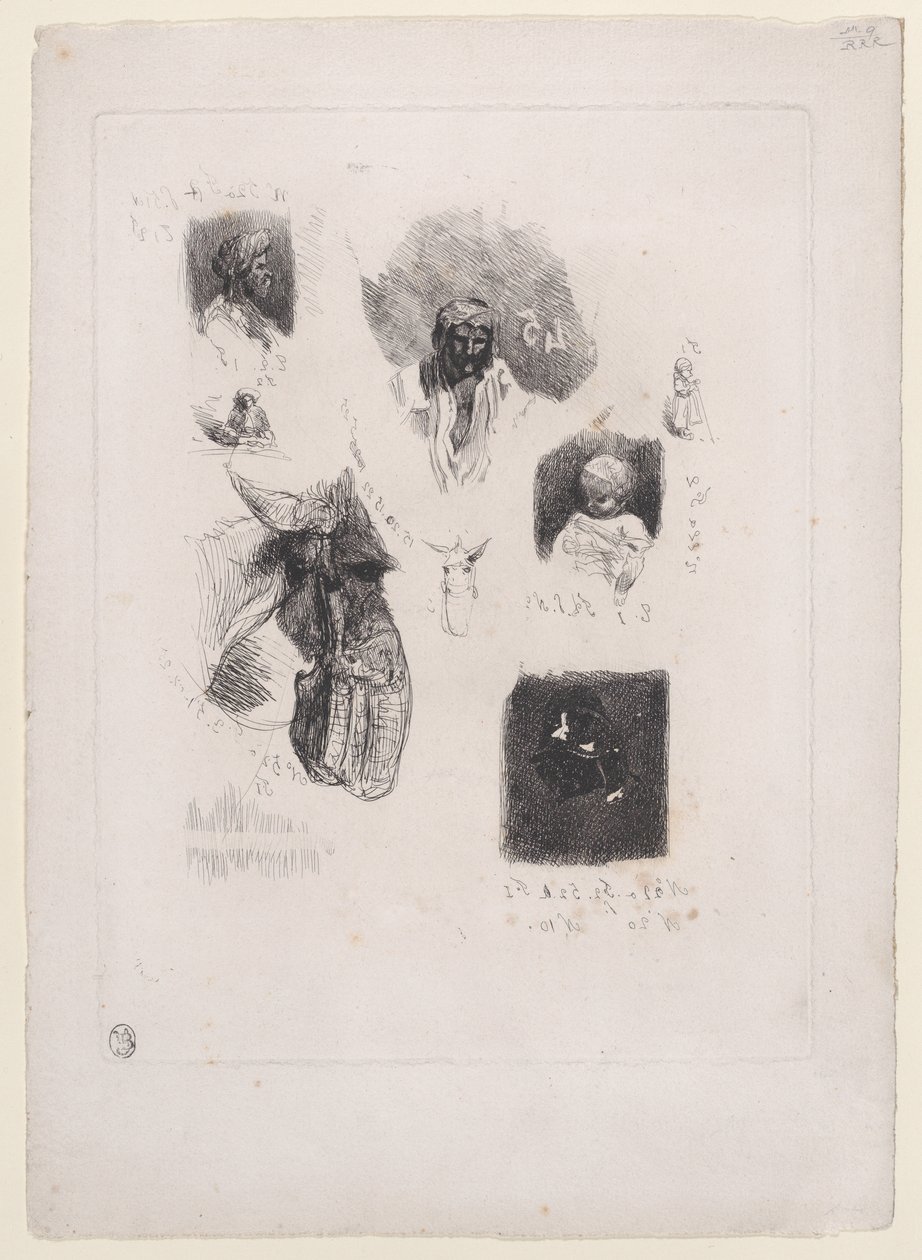 List skic, 1833-38. od Alexandre Gabriel Decamps