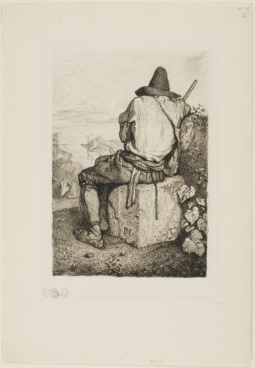 Pastýř vepřů od Alexandre Gabriel Decamps