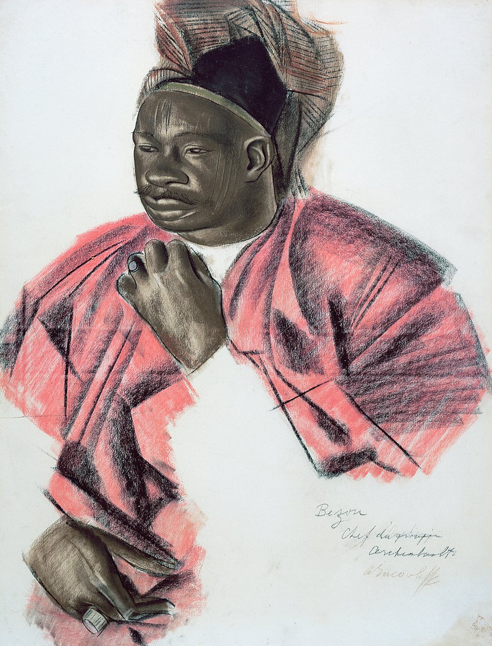 Bezou, 1927 (křída na papíře) od Alexandre Iacovleff