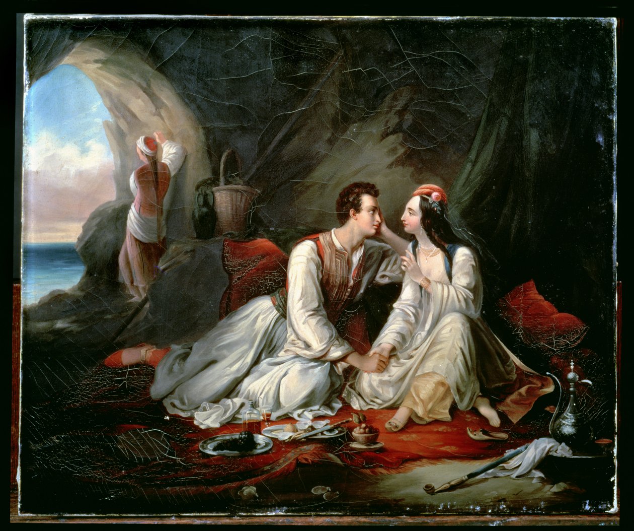 Don Juan a Haidee, kolem roku 1833 od Alexandre Marie Colin