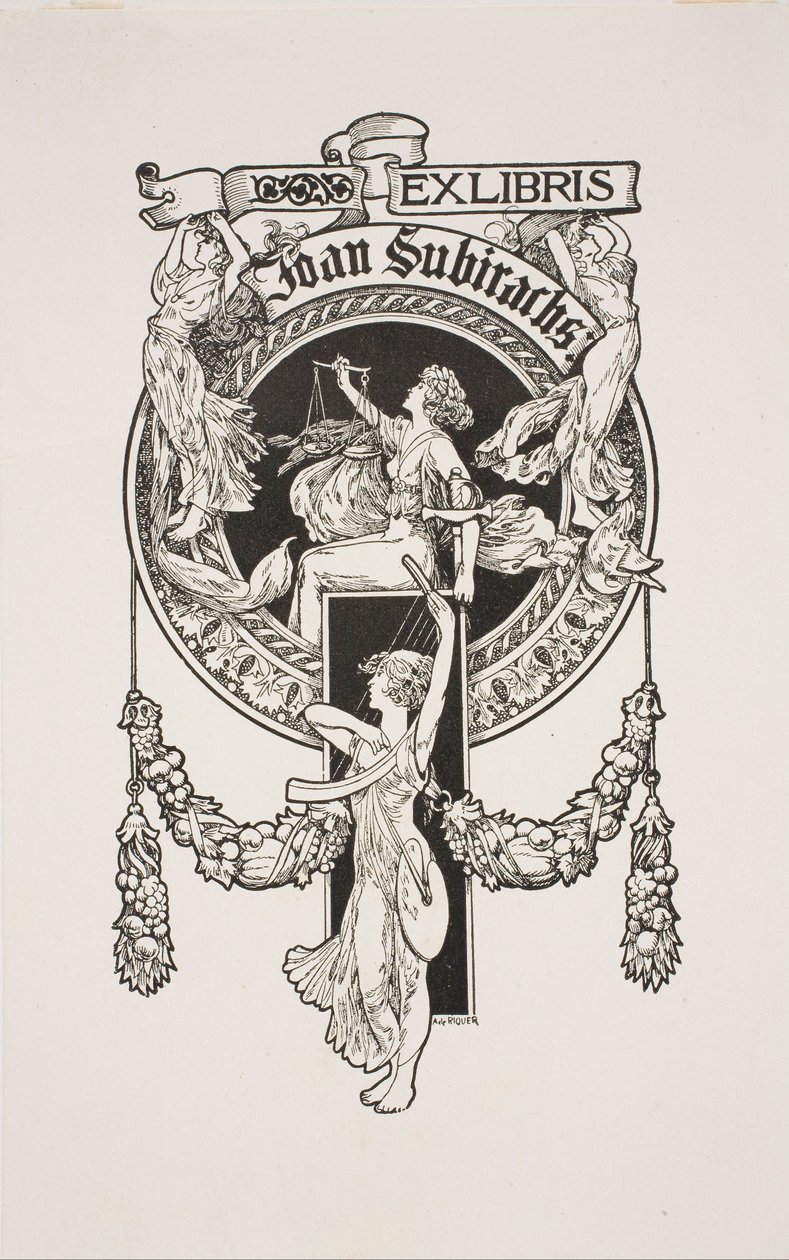 Kniha s tabulkou Joan Subirachs od Alexandre de Riquer