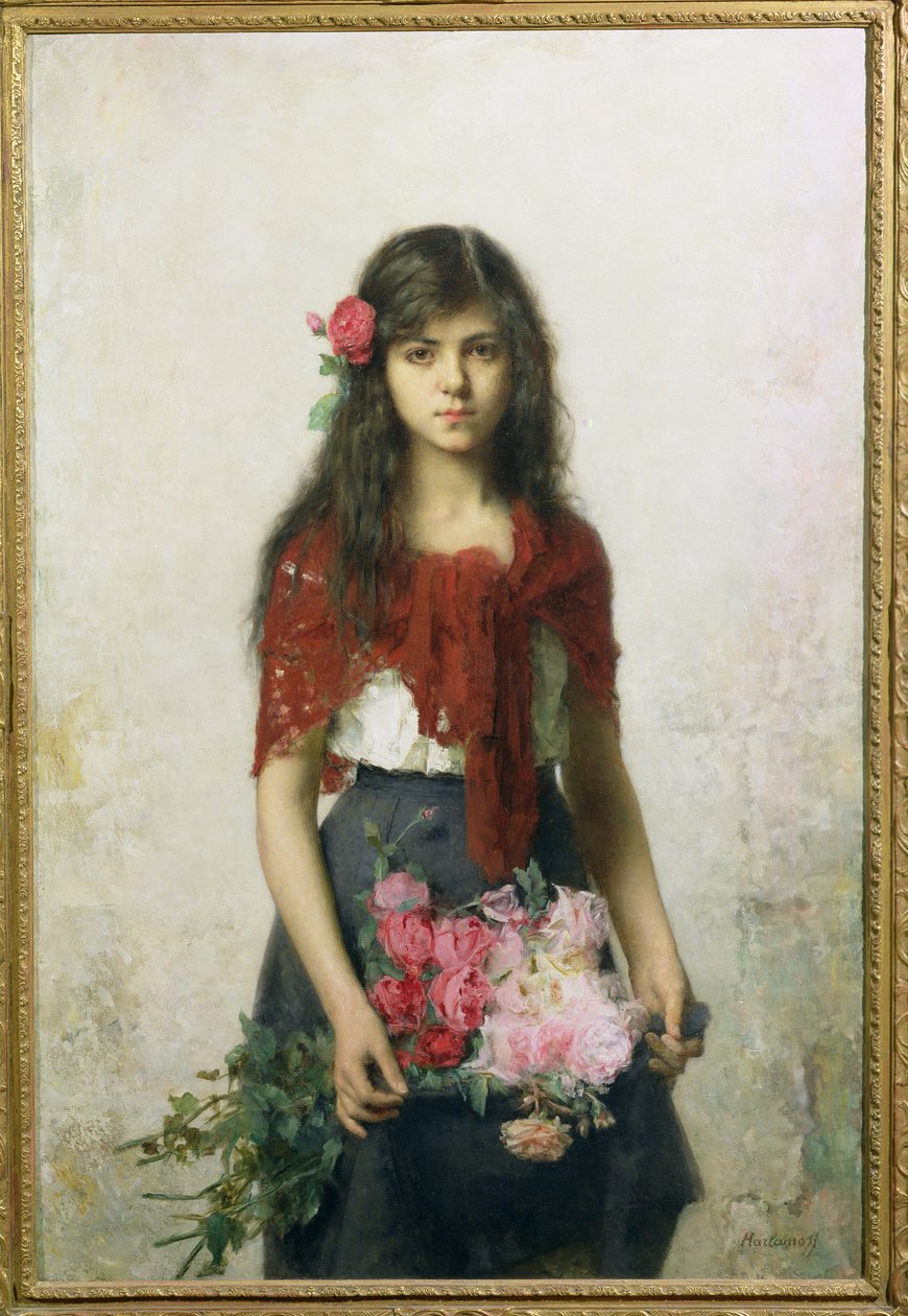 Prodejce květin od Alexei Alexevich Harlamoff
