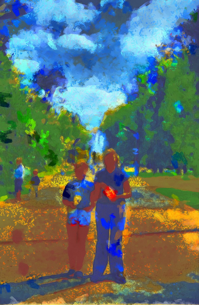 Strangers on the alley, 2020,(mixed media) od Alexei Makhov