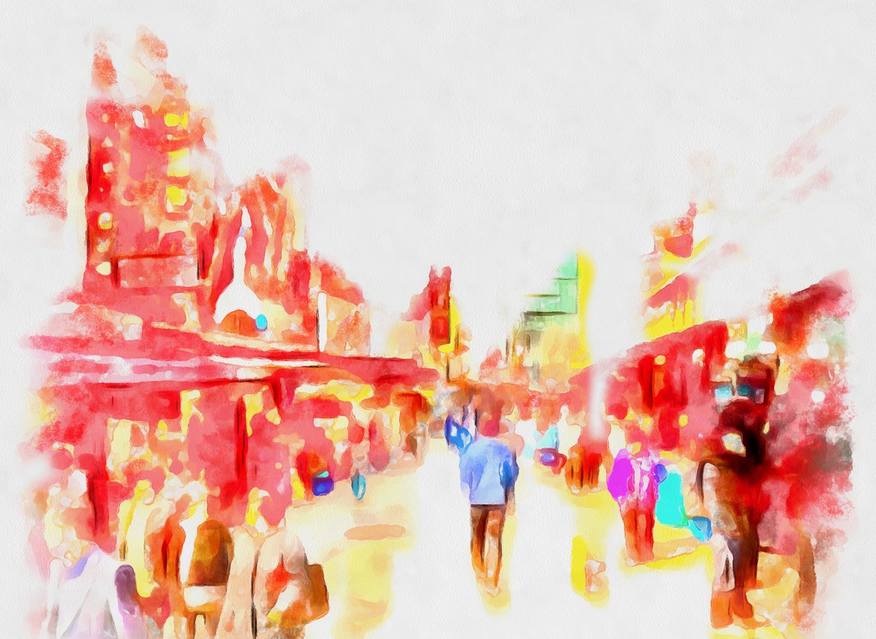 Sity walk,2020,(mixed media) od Alexei Makhov