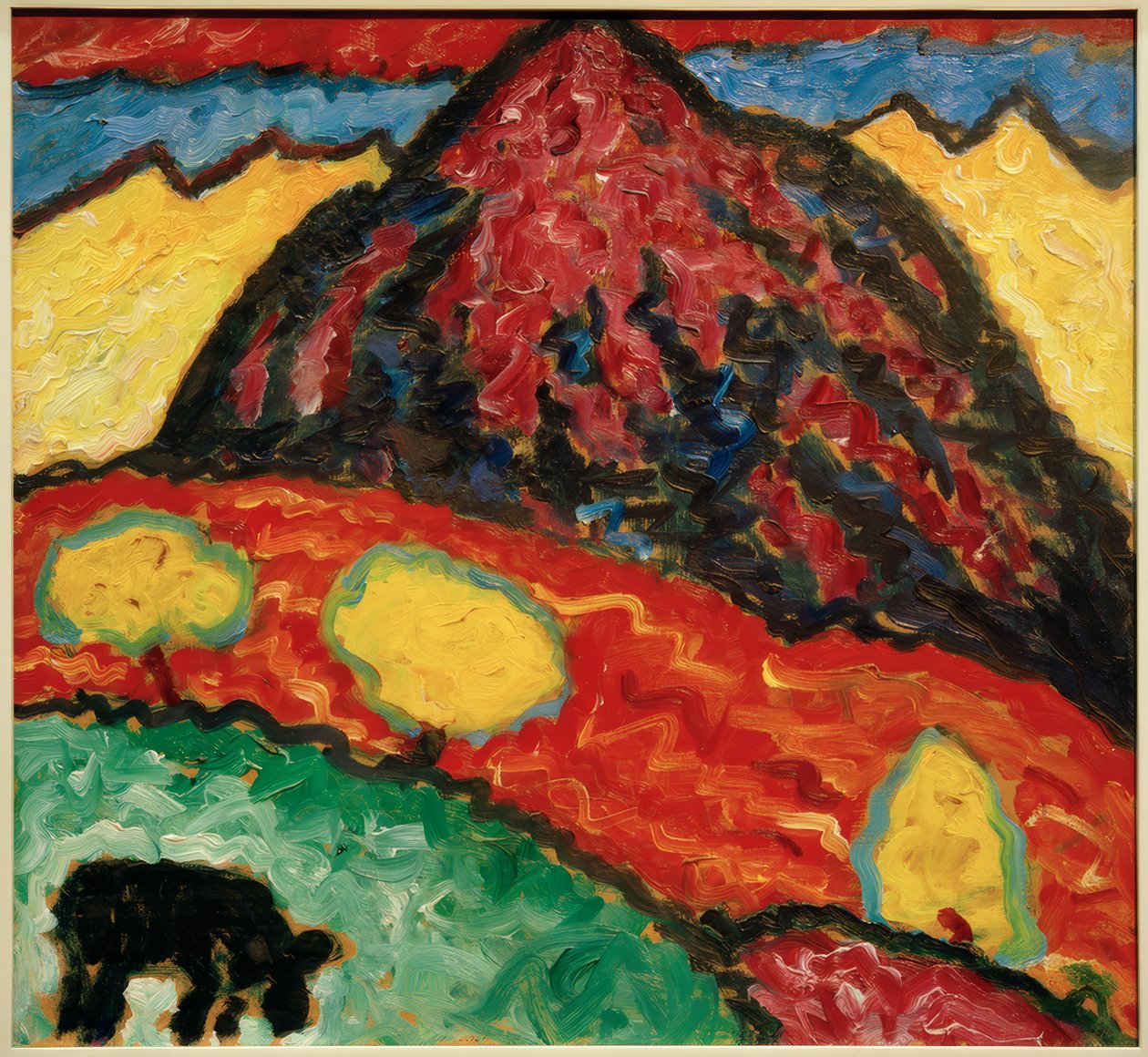 A. Jawlensky, Krajina s krávou od Alexej von Jawlensky