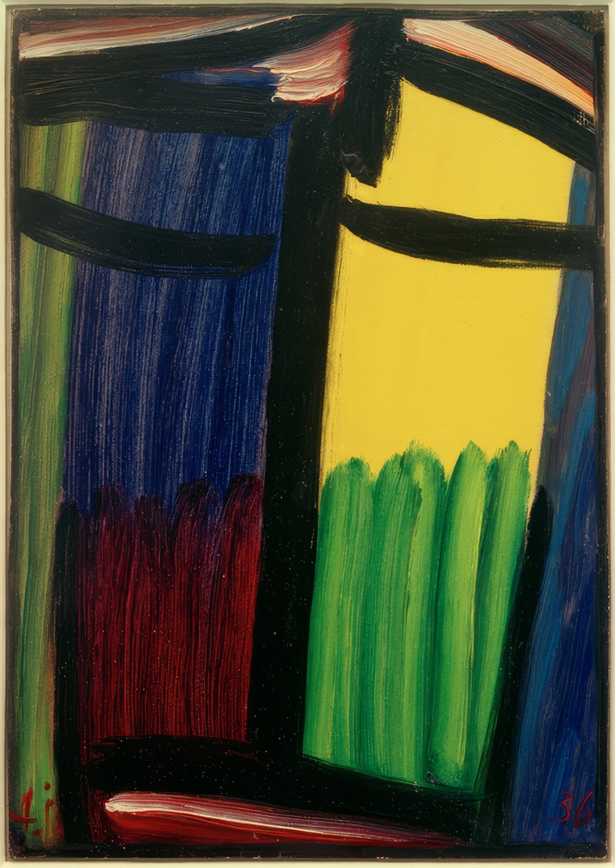 Velká meditace: Jan Křtitel, 1936 od Alexej von Jawlensky