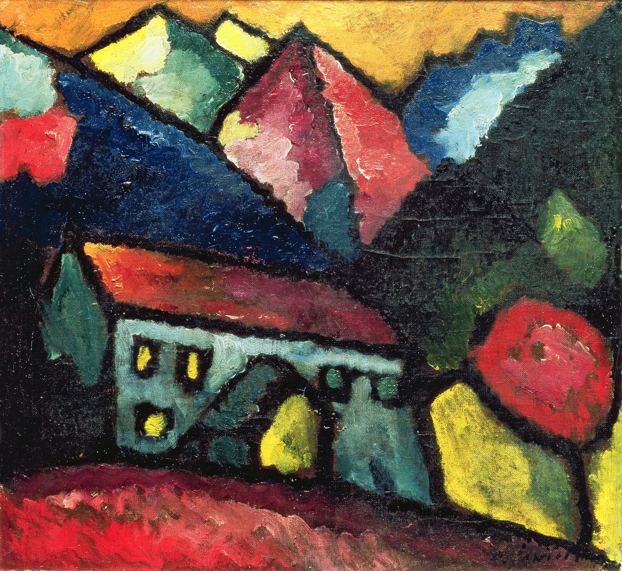 Dům v horách, kolem roku 1912 od Alexej von Jawlensky