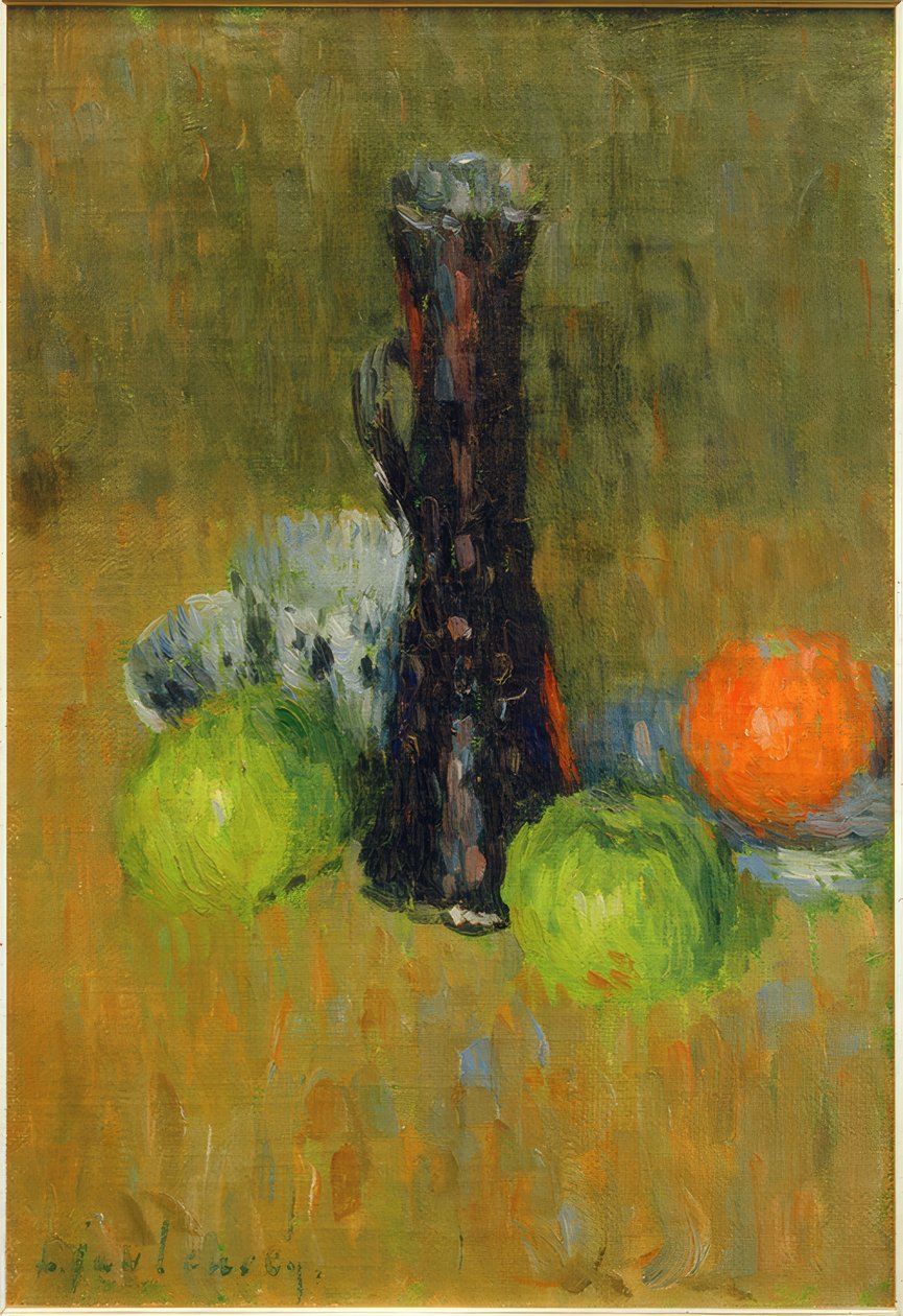 Modrý džbán se zelenými jablky od Alexej von Jawlensky