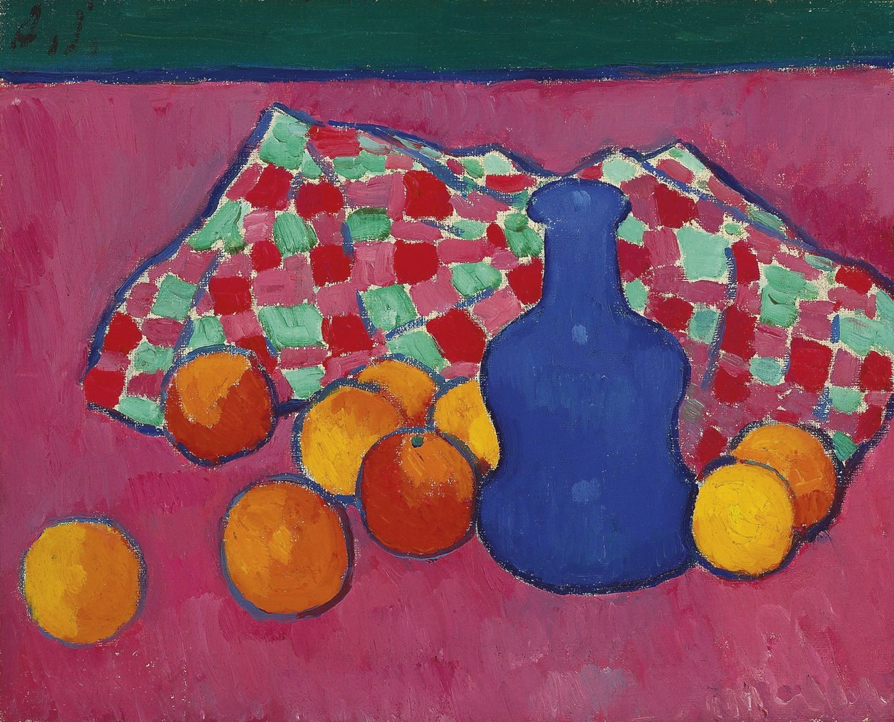 Modrá váza s pomeranči, 1908 od Alexej von Jawlensky