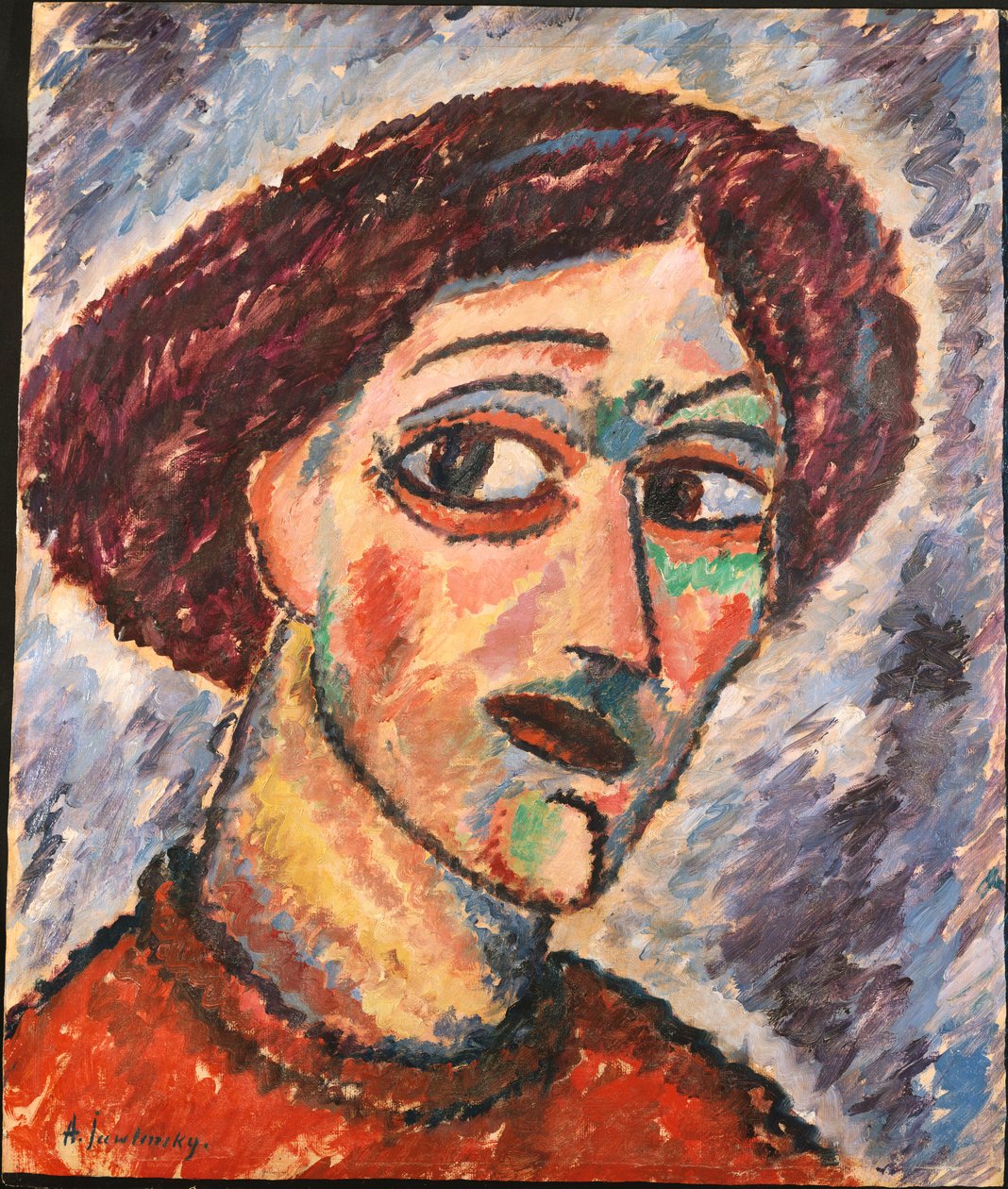 Nakloněná hlava, cca 1913 (olej na palubě) od Alexej von Jawlensky