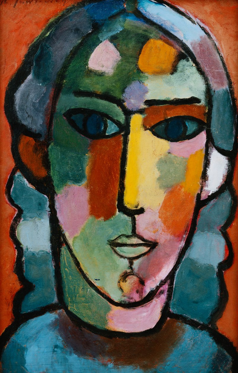 Hlava dívky; Madchenkopf, c. 1915-16 od Alexej von Jawlensky