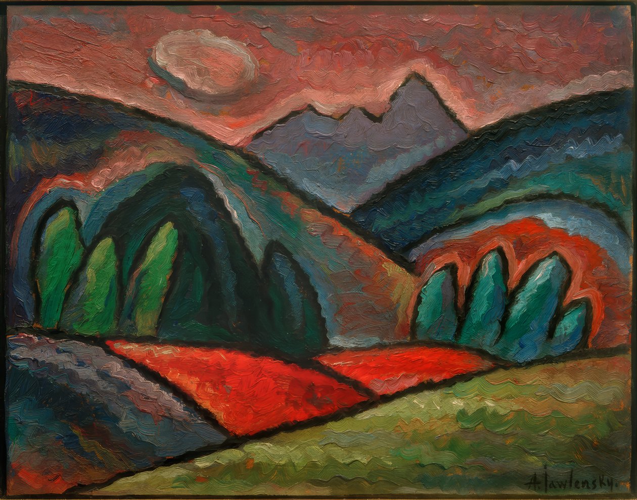 Krajina u Oberstdorfu od Alexej von Jawlensky