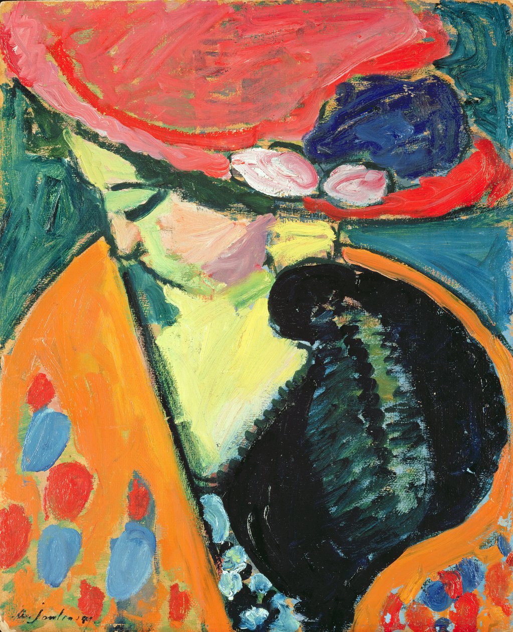 Snížená hlava, 1909 od Alexej von Jawlensky