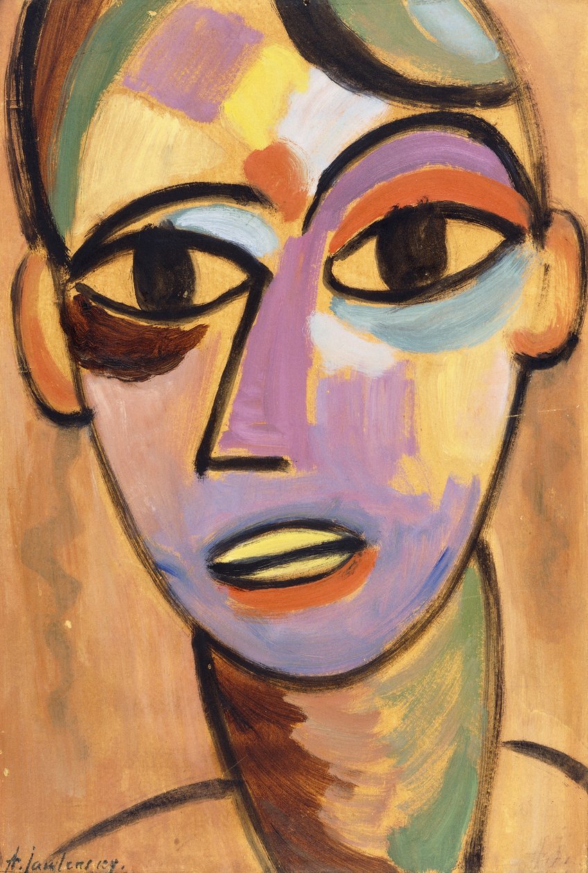 Mystic Head: Jungling Ic.1917 od Alexej von Jawlensky
