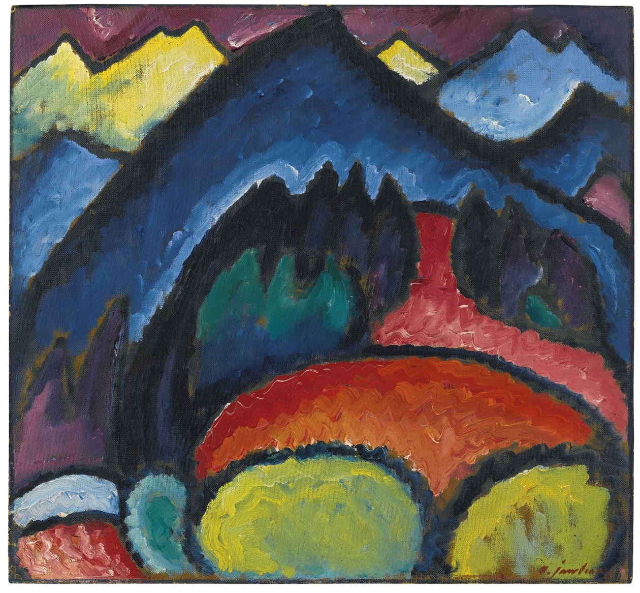 Oberstdorf Mountains, 1912 od Alexej von Jawlensky