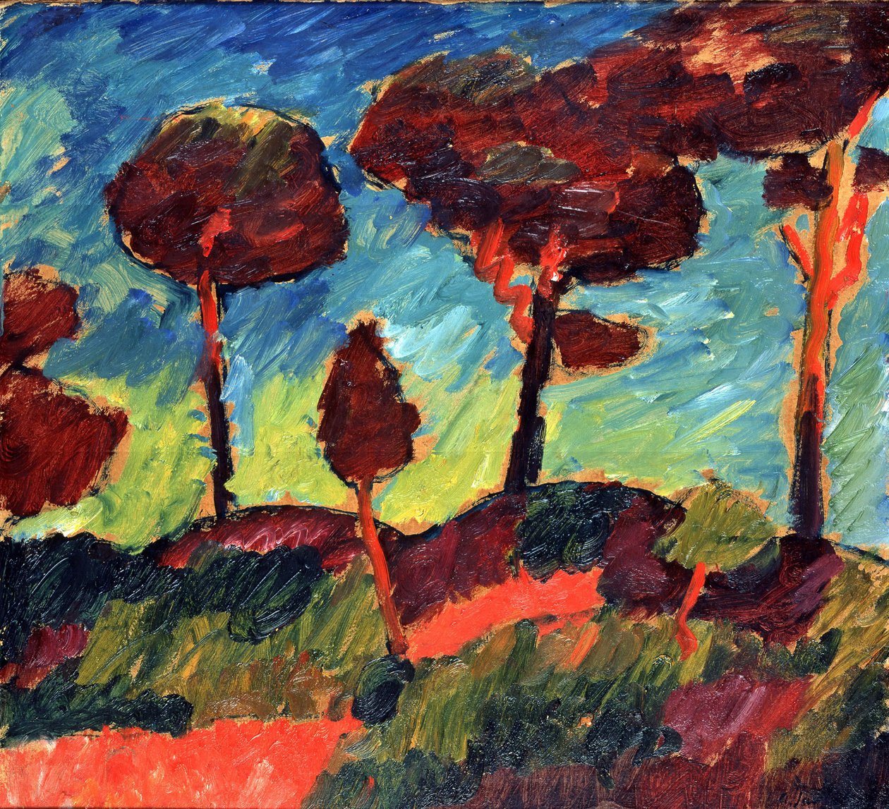 Borovice v Prerow od Alexej von Jawlensky