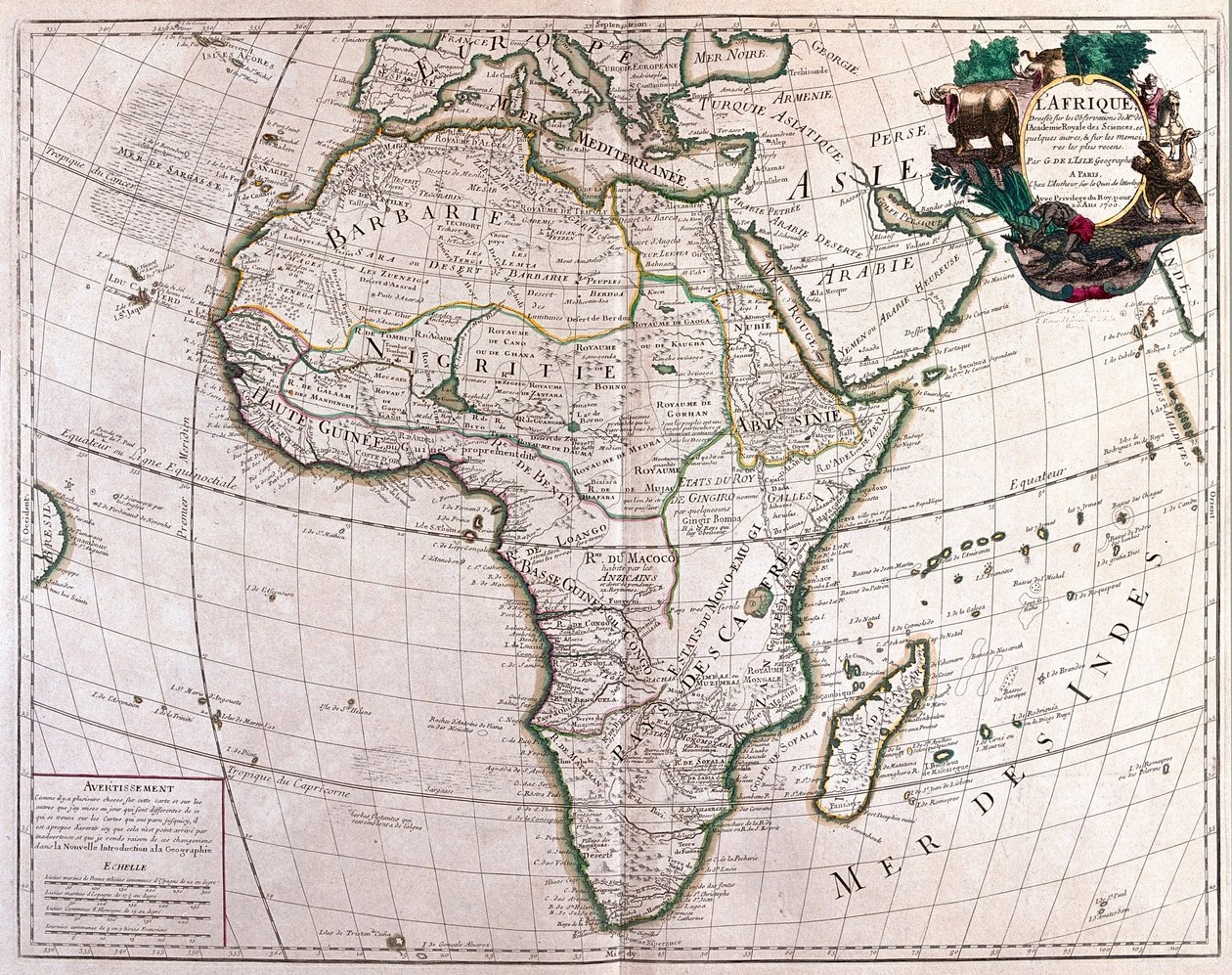 Afrika - podle A od Alexis Hubert Jaillot
