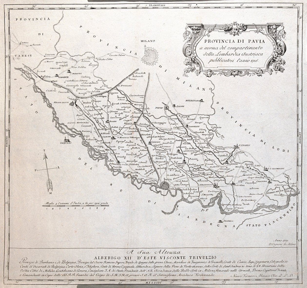 Pavia, Itálie - od A od Alexis Hubert Jaillot